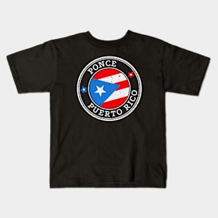 Ponce Puerto Rico Puerto Rican Pride Flag Kids T-Shirt